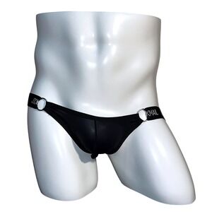 Jockmail Waistless Jockstrap‎ Black Size L (30-32) JM265 NWT